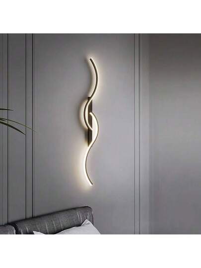 Moderne LED Wand Sconce Warm Wit Verlichting Temperature, Semi Flush Mount Metal Fixture Living Room, Dining Area, Vanity, Industrial Includes Installation Hardware, Removable Clamp, Hard Wire Setup, Polished Finish, 110V 240V Compatibility, Elegante Home Lighting Finish Lamp, Room view 5