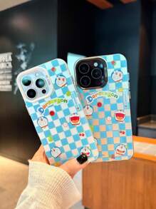 Husă de telefon colorată, licențiată oficial, compatibilă cu 16 Pro Max, husă de protecție compatibilă cu 15 Pro Max, husă transparentă cu design Doraemon, anti-cădere și anti-alunecare, imprimare color de înaltă definiție, efect lucios, compatibilă cu 11, 12, 13, 14, 15, 14 Plus, 15 Plus, 16 Plus, impermeabilă, rezistentă la șocuri, rezistentă la zgârieturi.