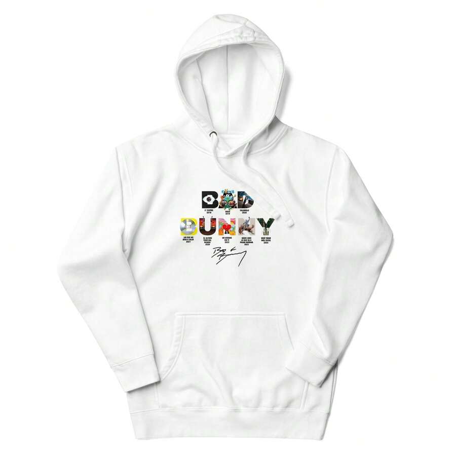 Sudadera Badbunny, conicerto, musica - Blanco - Ver 1