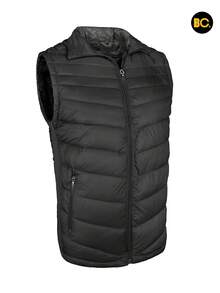 Big City Chaleco acolchado para hombre con cierre frontal y bolsillos laterales, abrigo ligero tipo puffer casual moderno para clima frío, - Gris Oscuro - Ver 7
