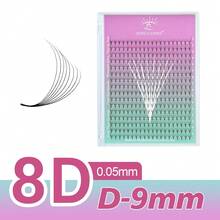 SONG LASHES Pre-Made Fan-Shaped Pointed Eyelash Extensions, 8D 0.05 Pre-Made Thick Fan-Shaped Eyelash Clusters, Eyelash Clusters, Individual Eyelashes, False Eyelashes - D - View 11