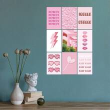 50 件，4x6 英寸，墙面拼贴套装，美观的图片，适合每个人的可爱卧室装饰，植物墙面艺术拼贴套装，装饰照片集，房间装饰，美观的房间装饰，家居装饰，房屋装饰，可爱美观的墙面装饰墙贴贴纸客厅装饰 - 彩色 - 查看 6