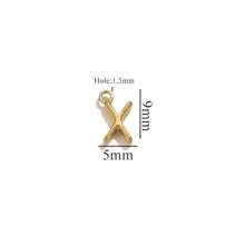 10pcs Stainless Steel Alphabet Pendants DIY Necklace Earrings Bracelet Jewelry Making Accessories