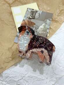 1pc Cute Cat & Dog Pet Hair Clip, Suitable For Women's Hairstyle Decoration, Ideal For Birthday & Holiday Gifts Hair Accessories Women Claw Clip Autumn Accessories Fall Winter For Vacation Outfits Woman - Multicolor - View 16