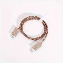 5 件手机线保护器、闪亮金色水钻理线器和防充电头套，送给朋友的完美礼物，万圣节礼物 Nan 充电器配件 手机配件 - 多色 - 查看 9