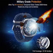 2pcs 9H Tempered Glass Screen Protector Compatible With Samsung Watch Ultra 2025 / Watch Classic 46mm / Samsung Watch 8 40mm/44mm, Compatible With Samsung Watch Classic LTE 46mm / Watch 8 LTE 40mm/44mm, Ultra-Thin Anti-Scratch, Anti-Shatter, High Definition, Bubble-Free, Easy Installation With Alignment Frame