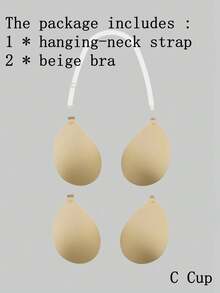 ideaCCSZ 1件/2件装隐形无肩带露背文胸，粘性硅胶聚拢文胸，适合露背连衣裙，可重复使用的文胸罩杯，适合A B C D E F罩杯。 - 黑色 - 查看 36