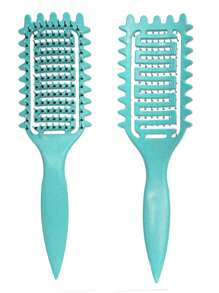 Cepillo definidor de rizos para cabello rizado - Peine suavizante y resistente al encrespamiento para cabello mojado o seco | Realza la definición de los rizos, deslizamiento suave, peinado sin esfuerzo
