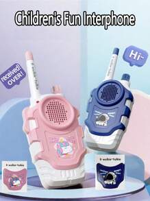 1 par de nuevos walkies talkies para niños, fáciles de operar y usar rápidamente por los niños, juguetes interactivos familiares, juguetes de conversación a larga distancia, regalos de cumpleaños, walkies talkies con diseño de animales, regalos navideños