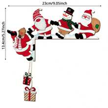 1/2 Set Funny Christmas Door Frame Wooden Decorations, Santa Claus, Reindeer, Snowman, Door, Window, Christmas Decoration For Indoor Christmas Ornaments Home Decor Christmas Decorations Room Decor Winter