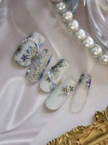 1 Stück 5D Nagelkunst Aufkleber, hochwertige Blumen Nagel Aufkleber zum Aufkleben, DIY Nagel Zubehör, Kleber für selbst gemachte Nägel, Nagel Aufkleber, Nagel Kunst Dekorationen, DIY Nagel Abziehbilder