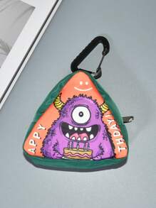 Cute Funny Little Black Person Hanging Bag Phone Case Short Strap Handheld Mini Purse Weird Expression Earphone Case Jeans Waist Bag Card Holder Mini Change Purse Gift For Men And Women Gifts For Mother, Family, Friends, Birthday, Holiday Phone Charm, Phone Chain
