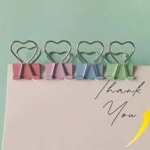 10 个粉色心形回形针，用于整理纸张、笔记、照片和文件 - 办公室、家庭、学校和工艺用品，用于学校用品，返校