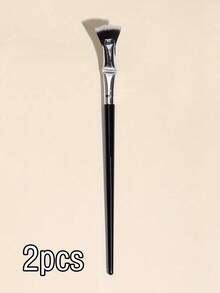 2/1支装自然睫毛告别蜘蛛睫毛膏刷，多功能斜角睫毛梳化妆工具扇形弯头睫毛梳斜角化妆刷，眉刷，眼影刷，螺旋刷 - 彩色 - 查看 10