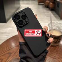 No Smoking Vinyl Stickers - Waterproof, Matte Finish, Durable Adhesive For Laptops, Cars, Walls, Phones & More - Red Prohibitory Sign With Cigarette Illustration