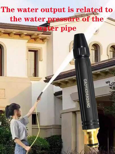 1 High-Pressure Plastic Hose Nozzle [3 Spray Modes] - Light Garden Water Spray Gun For Car Washing, Plant Watering, Pets And Outdoor Cleaning (Thumb Control, Leak Free Design),Halloween, Christmas Outdoor Watering DIY Nozzle