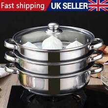 28CM Large Capacity Steamer Cooker Steam Pot Lids Household Vegetable Steamer Multi-Functional Soup Pot Kitchen Utensils - White - View 6