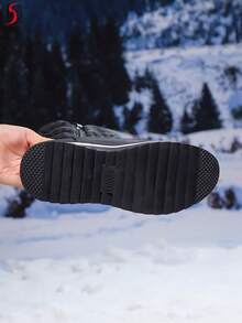 Women's Snow Boots, Warm Thermal Lined Thick Anti-Slip Cold-Proof Comfortable Winter Snow Boots - Black - View 9