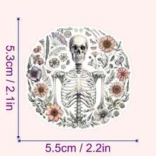 50张植物骷髅精美卡通涂鸦贴纸创意高颜值自粘手机水杯笔记本电脑贴纸
