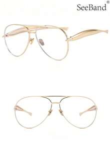 复古飞行员时尚眼镜，男女皆宜，经典70年代方形飞行员时尚眼镜，复古時尚眼鏡，飞行员造型 - 彩色 - 查看 15