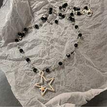 全新 1 件/5 件套复古时尚仿皮绳星星吊坠项链小众百搭时尚项链女士 - 彩色 - 查看 8