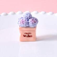 【数量】件 迷你玫瑰雏菊树脂盆栽，创意逼真花束，微景观装饰，DIY配件，清新简约汽车内饰装饰，娃娃屋场景摆件，小礼物 - 彩色 - 查看 16