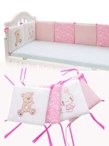Compañero perfecto para la cuna del bebé - Seis piezas que cubren todo el perímetro de la cama, brindando una protección completa y un cuidado cómodo para el sueño del bebé