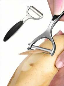 1 peça/2 peças Descascador de Liga de Zinco, Descascador de Frutas e Vegetais, Descascador de Maçã, Descascador de Batata, Descascador de Cenoura, Descascador de Aço Inoxidável, Descascador de Frutas, Descascador de Batata/Frutas, Descascador de Aço Inoxidável em Formato Y e I, Descascadores, Descascadores Multifuncionais, Utensílios de Cozinha, Pequenos Utensílios de Cozinha, Usados para Descascar Vegetais, Frutas, Batatas, Cenouras, Pepinos, Maçãs