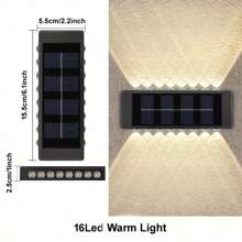 4-częściowa lampa ścienna zewnętrzna IP44 zasilana energią słoneczną, oświetlenie zewnętrzne 12/16 LED, oświetlenie ogrodowe do willi, zerowy rachunek za prąd, bezprzewodowa konstrukcja do zewnętrznego muru granicznego