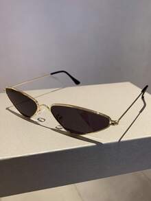 1 件女士小框猫眼时尚眼镜，中性时尚眼镜猫眼形墨镜