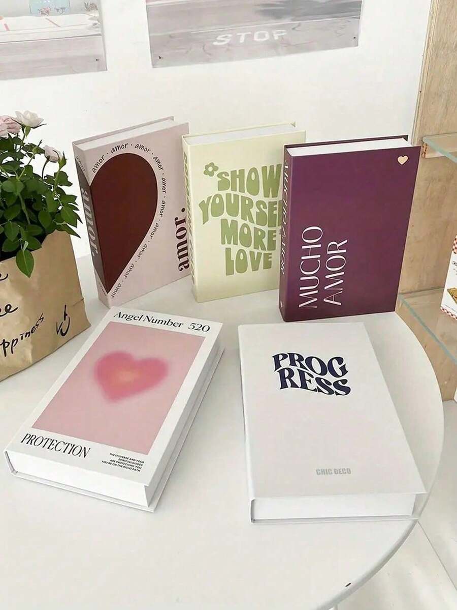 北欧风仿真书，装饰道具，适用于书架、客厅橱柜，创意展示模型，简约现代北欧风仿真书装饰道具，创意客厅书架装饰，客厅装饰仿真书，家居装饰仿真书，咖啡桌书籍（非储物用途）