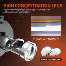 2pcs H7 H4 Mini LED Projector Lens Canbus 9005 HB3 9006 HB4 H11 Auto Headlight Turbo Lamp Automotive Projector Led Lights For Car 12V - trắng - Xem 4