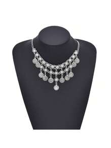 1 Pièce Chaîne De Tête À Franges De Pièces En Alliage, Accessoire Rétro De Cheveux Et De Cou