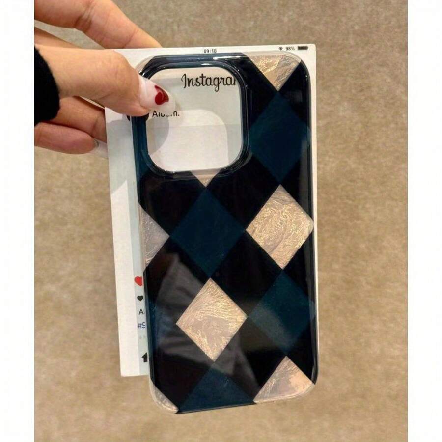 Funda para phone con diseño de glaciar azul y negro. Compatible con phone 16, 15, 14, 13, 12 y 11 Pro Plus. Una encantadora opción para regalar en San Valentín. - Blanco - Ver 1