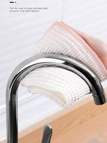 3pcs Dishcloth, Non-Stick Oil, Absorbent Microfiber Cleaning Cloth, Thick Durable Dish Towel