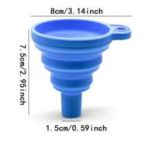 1Pc Color Random, Engine Funnel Automotive General Silicone Liquid Funnel Cleaning Fluid Replacement Foldable Portable Automotive Oil Gasoline Replacement Funnel