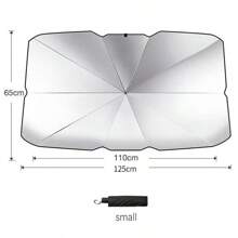 Easypie Selection 优质银色汽车遮阳板 - 前挡风玻璃隔热和防紫外线，卷起设计，易于存放 - 适用于所有车型 - 适合夏季和炎热天气 - 送给车主的完美礼物