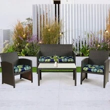 3-Piece Cushion Set Loveseat Settee Tufted Outdoor Waterproof Bench Seat Cushion Tufted Seat Cushions 3PCS/Sets Waterproof 3 Pieces Outdoor Furniture Cushions For Patio Furniture - màu xanh lá - Xem 5