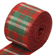 Plaid Wired Edge Ribbon UK Christmas Halloween Buffalo Plaid Tweed Roll DIY Embroidery For Party Gift Wrap Holiday Dress Up Decoration Home Decor Halloween Decor Fall Decor Room Decor Autumn Decor