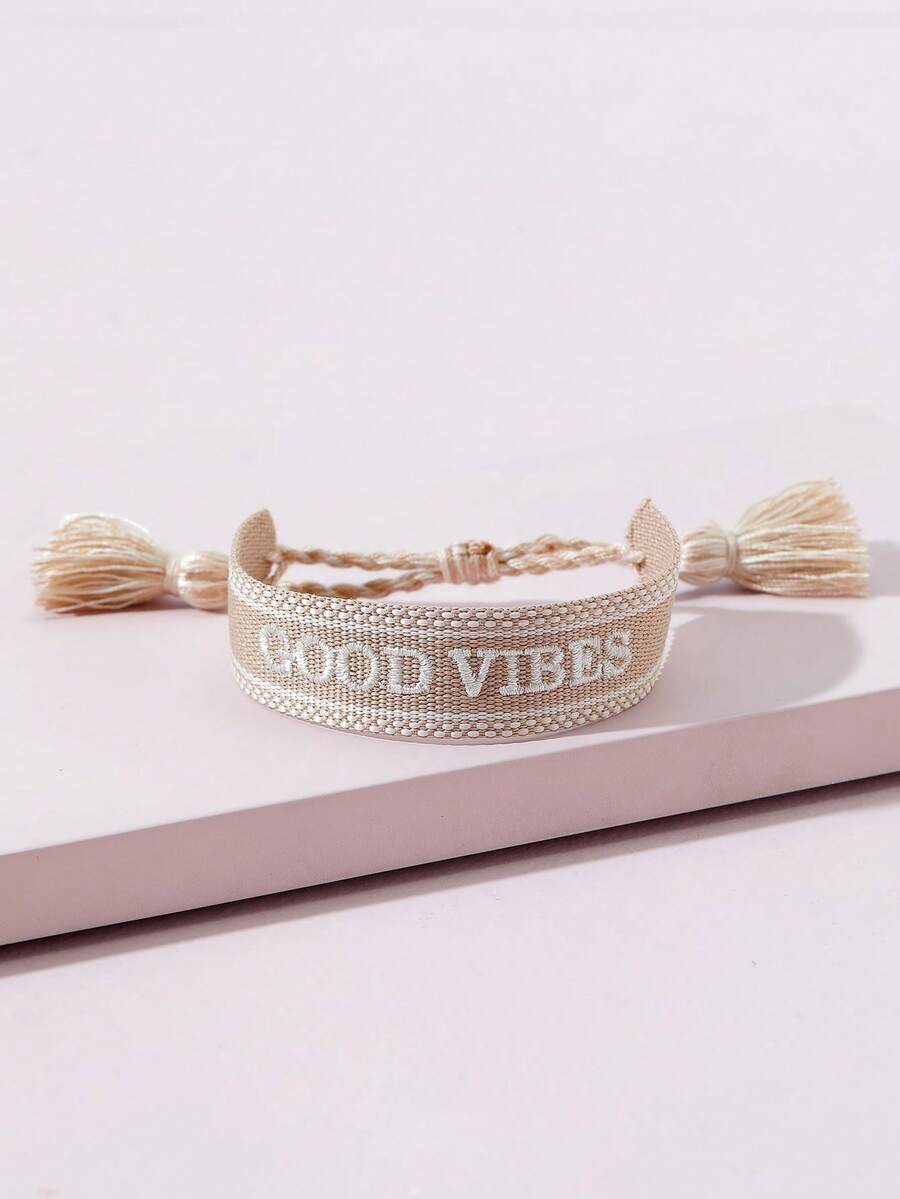 1 件刺绣手链夏季度假波西米亚风手链女士珠宝 - 彩色 - 查看 1