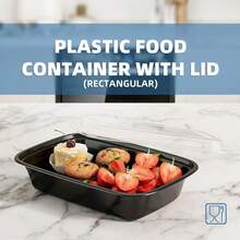 Apsic Meal Prep Containers, 150 Pack 12oz Disposable Take Out Food Storage Containers With Leakproof Lids, Reusable Plastic To Go Lunch Boxes,  Microwave/Dishwasher/Freezer Safe - Black - View 4