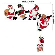 1/2 Set Funny Christmas Door Frame Wooden Decorations, Santa Claus, Reindeer, Snowman, Door, Window, Christmas Decoration For Indoor Christmas Ornaments Home Decor Christmas Decorations Room Decor Winter
