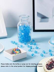50/150 pezzi Mini ciucci in acrilico per decorazioni festa di nascità, sparsi sul tavolo, bomboniere per festa di rivelazione del sesso del bambino, giochi e attività (blu) - Blu - Visualizzare 4