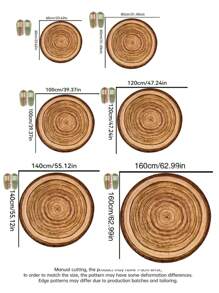 1 buc. Covor vintage cu aspect de lemn artificial (material de catifea, model imprimat), covoraș decorativ lavabil, potrivit pentru sufragerie, dormitor, decor pentru casă, primăvară/vară, Ziua Mamei, cadou de absolvire, covor pentru sufragerie, covor decorativ, decor pentru dormitor, covor mic, covor, decor pentru casă, covor pentru sufragerie