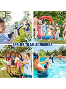 Electric Water Gun For Kids Adults - Automatic Squirt Gun With Up To 32 Ft Long Range, Summer Outdoor Beach Swimming Pool Party Toys, Gift For Kids Over 3 Years(Accessories Color Random)