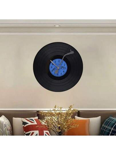 1pc 11.8in Retro Vinyl Record Klok Ornaments Wand Advanced Art Creative Clocks Medieval ation Living Room Bedroom Coffee Shop, The Kitchen Heart Of Home Inspired Cloc. view 10