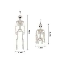 1pc Easter Skull Full Body With Movable Joints - Terrifying Outdoor/Indoor Decoration Suitable For Haunted Houses, Cemeteries, And Lawns - No Need For Batteries/Electricity, Easy To Assemble, Durable Movable Props Suitable For Weddings And Parties - Grey, With Realistic Weight Bearing Design, Durable Plastic Structure Large Garden Statue Outdoor