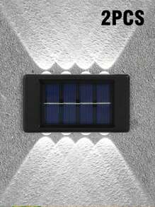 太阳能户外庭院灯、家用壁灯、墙壁装饰、上照灯和下照灯氛围壁灯、4/6/8/10/12/16 LED 凸壁灯，内置电池