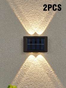 太阳能户外庭院灯、家用壁灯、墙壁装饰、上照灯和下照灯氛围壁灯、4/6/8/10/12/16 LED 凸壁灯，内置电池