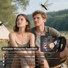 1 Pc Mosquito Repellent Watch, Physical Mosquito Repellent, Home Gathering Mosquito Repellent Device, Men Business , Fashionable Mosquito Repellent Device, Outdoor Camping Mosquito Repellent Watch, Portable Mosquito Repellent, Women Indoor , Park Walking Mosquito Repellent Device, Party Mosquito Repellent Wristband, Exquisite Gift, Comfortable To Wear, Adjustable Size, Unisex